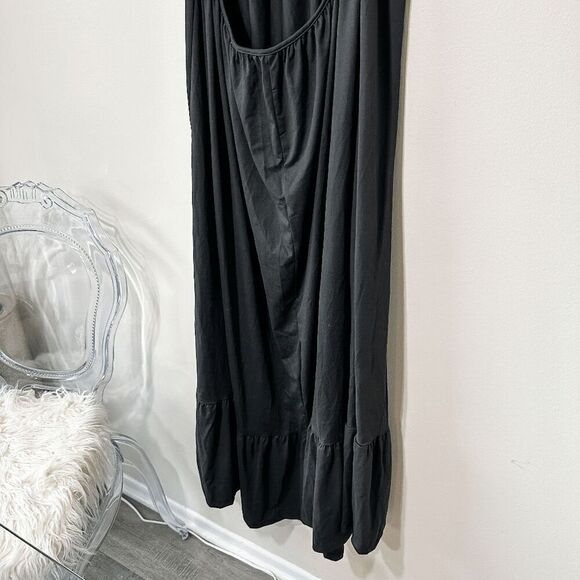 Brand New Women's Plus Size Black Adjustable Skinny Strap Maxi Dress Size 1X - Picture 4 of 7